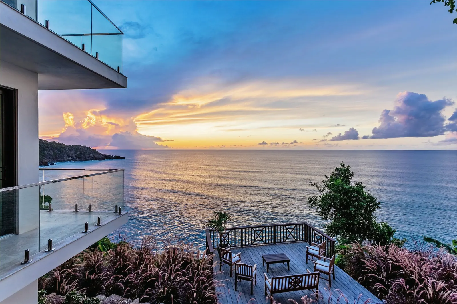 Sunset terrace at Villa Mini Cooper, Tortola