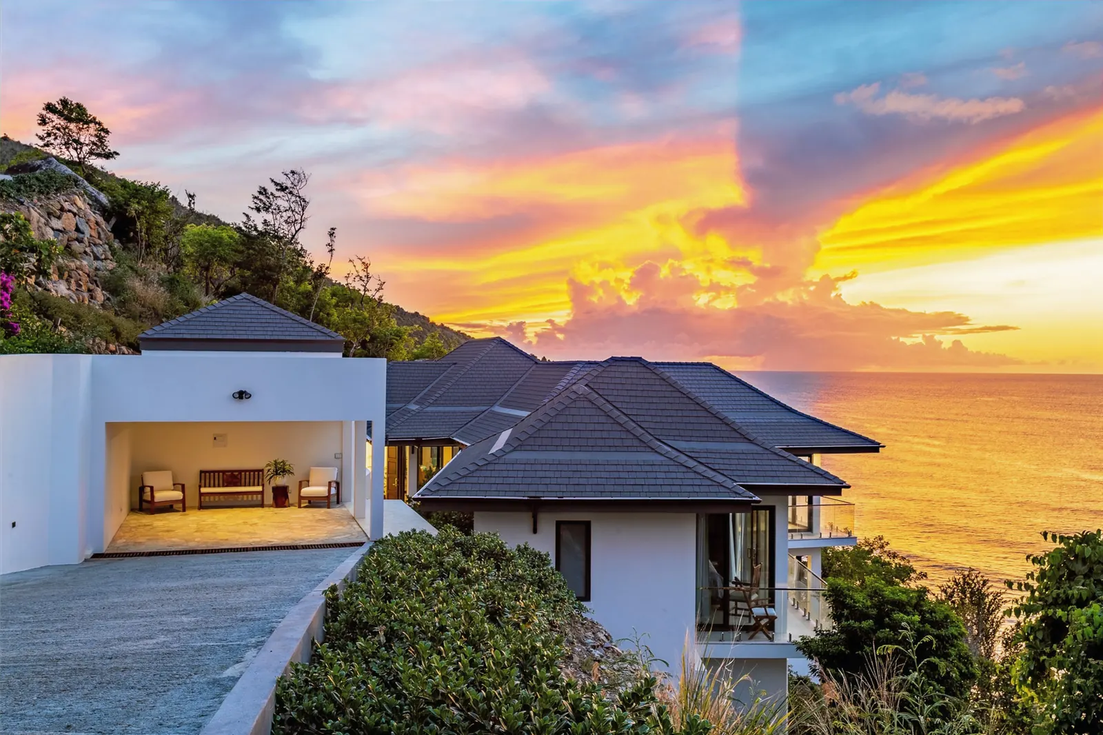 Sunset view from Villa Maxi Cooper, Tortola