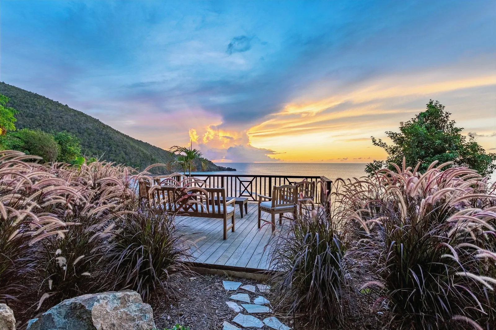 Sunset deck among the grasses, Villa M@M Cooper